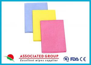 China Needlepunched Nonwoven Cleaning Wipes Color Dyeing Disposable Or Recycle use on sale