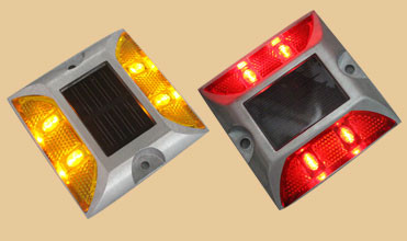 Aluminum led solar road stud with 3 pcs led per side