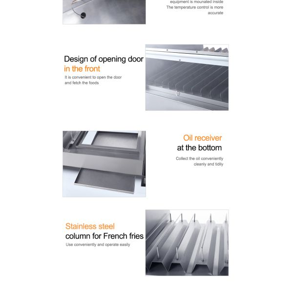 Restaurant Design Multi-functional Food Warmer Display Counter with 30-85C Temperature