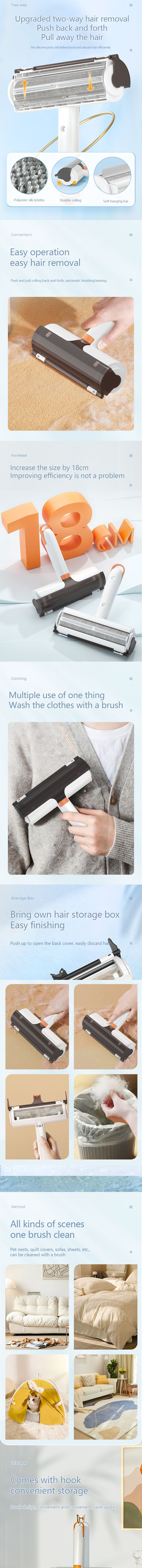 Self Cleaning Pet Hair Remover Reusable Pet Hair Roller Sustainable