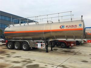 China 45,000L Aluminum Oil Tanker Trailer Tri Axle Fuel Tank Semi Trailer on sale