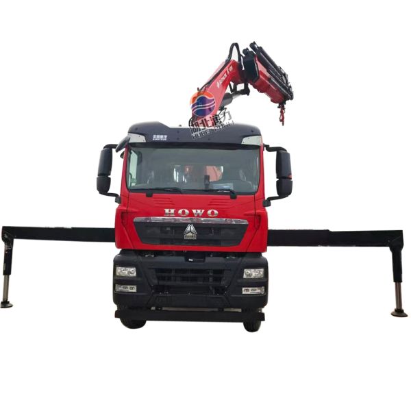 SINOTRUCK HOWO Cargo Truck With 16 Tons Folding Arm Crane Truck-mounted Crane Boom Truck