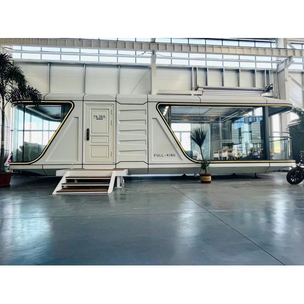 Modern And Stylish Prefabricated Luxury Tiny House Capsule 10T With Smart System Holiday Mobile Hotel
