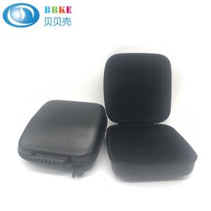 Quality Carbon Fiber PU Portable Protective EVA Headphone Case With Rubber Handle wholesale