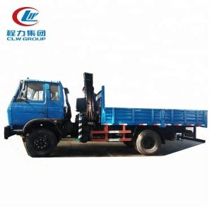 Quality High quality and best price dongfeng 190hp diesel 8tons knuckle crane boom mounted on truck for sale,truck with crane wholesale
