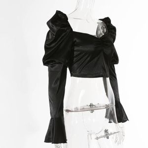 China OEM Women'S Shirt European And American Pleated Long Sleeved Shirt Sweet Top on sale