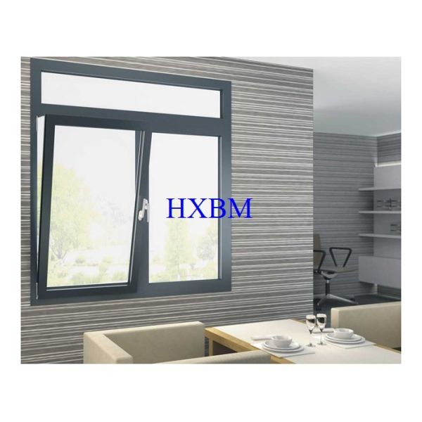 Two Way Opening Large Tilt And Turn Windows , Grey Color Double Glazed Aluminium Windows For Qatar Market