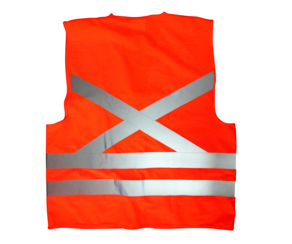 Four Pockets Polyester Safety 80g 100g 120g Vest Red Hi Vis Vest