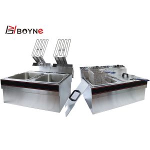 China 9kw Commercial Kitchen Cooking Equipment Potato Chips Fryer on sale