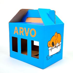 Quality 3 Bottle Packaging Beer Shipping Boxes Custom Size Blue Wine Glass Box With Handle wholesale