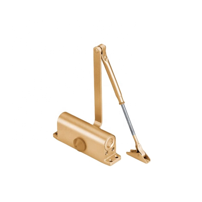 Black Aluminum Door Closer For Glass And Wood Door 145x57x37mm Dimensions