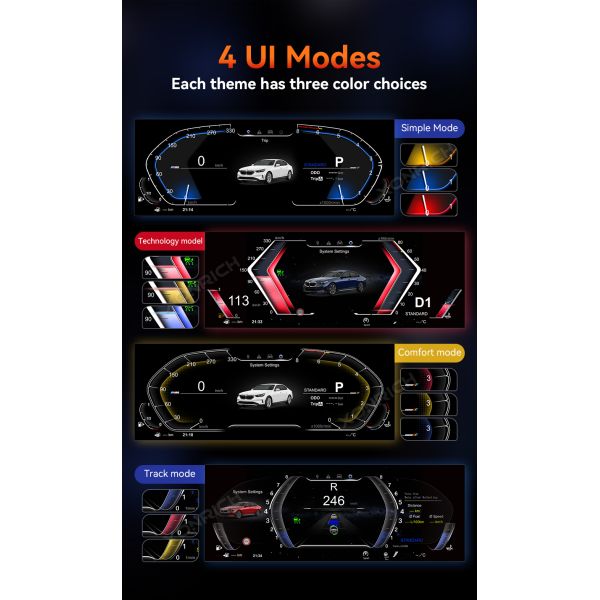 2024 Car Digital Cluster Instrument For BMW GT F07 F10 F11 F18 F06 F12 F13 F01 F02 F03 X3 X4 X5 X6 LCD Dashboard Monitor