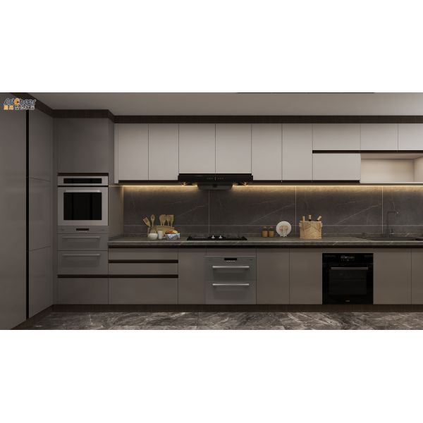 Maple Plywood Kitchen Cabinet Set with Wall Cabinet Affordable and Durable