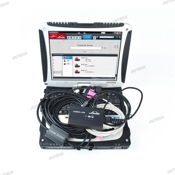 Forklift Linde Canbox Doctor Forklift Truck Diagnostic Tool Linde LSG Pathfinder Diagnosis Scanner and CF19 laptop