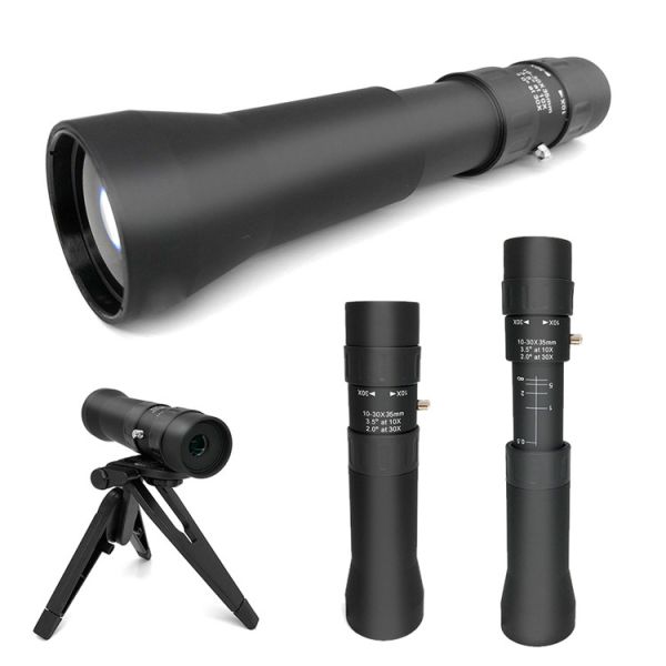 Cheap High Power HD 10-30x35mm Telephoto Zoom Monocular With Tripod for sale