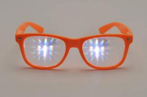 Quality 3D Fireworks Glasses , Promotion Orange Frame Eye Wear Glasses wholesale