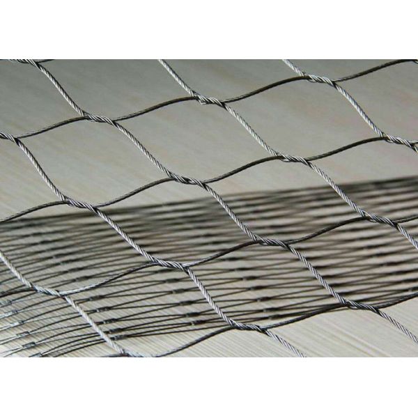 1.2mm Aviary Enclosure Stainless Steel Wire Rope Woven Mesh 316SS For Zoo