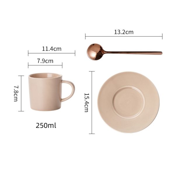 Color Glaze Porcelain Water Milk Tea Mug 250ml For Business Gifts And Custom Design