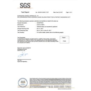 GUANGZHOU XIANGLE GAS SPRING CO.,LTD. Certifications