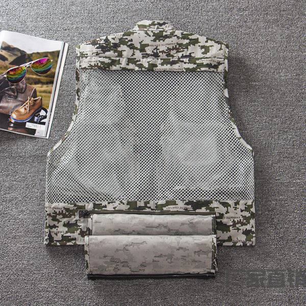 Hot Sale Outdoor Men's Photography Vest Camouflage Utility Mesh Vest Multi-pocket Fishing Men Leisure Mesh Vest