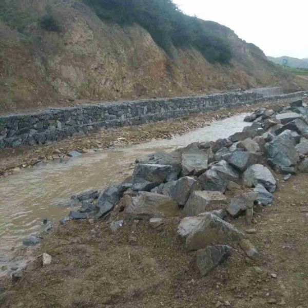 Galvanised Gabion Baskets 2m X 1m X 1m Woven Iron Wire Fence River Protection