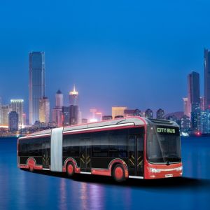China 18m 200kw/Rpm Inner Electric City Bus With Fire Distinguisher on sale