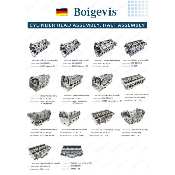06J103373A 06J103063B Car Engine Cylinder Head EA888 1.8T VW AUDI Cylinder Head
