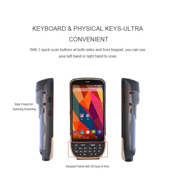 Android 6.0 Industrial PDA Handheld Terminal with GPS, AGPS ,Wifi, Bluetooth