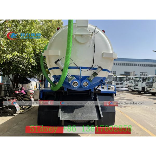 4X2 Dongfeng Vacuum Sewage Suction Truck With 10cbm Tank