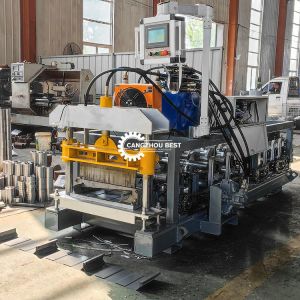 China Metal Steel Portable Standing Seam Roll Forming Machine KR18 Profile on sale