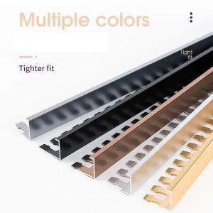 China L Shaped Aluminium Tile Strip 12mm Decor Angle Marble Tile Edging Trim on sale
