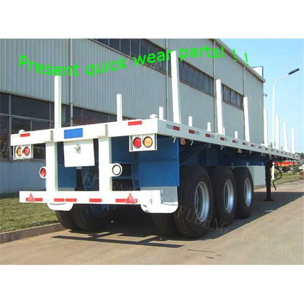 40 Foot Flatbed Container Trailer FUWA Axle Mechanical Suspension Type