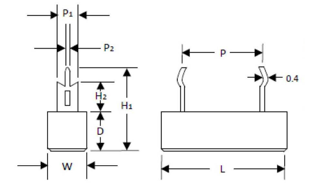 Cement Ceramic Fixed Wire wound Power Resistors PCB Mounting Type
