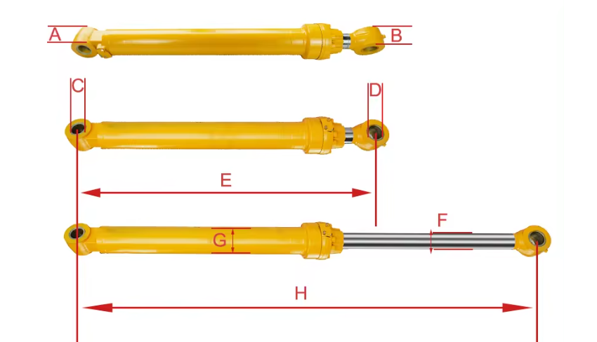 SANY Excavator Hydraulic Cylinder For SY55C SY75C SY125 SY245 SY365H SY500-10 Boom Arm Bucket Use
