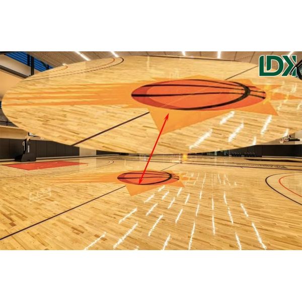 Detachable Hardwood Indoor End School Wooden Sport Basketball Volleyball Court Wood Flooring With Customized Logo