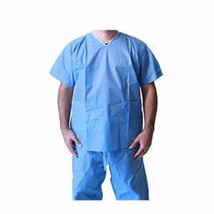 Quality Xs / S / M / L / Xl / Xxl Medical Scrub Suits Mandarin Collar Short Sleeve wholesale