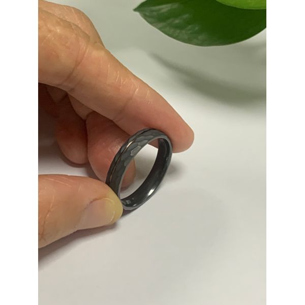 Custom Personalized Engrave Matte Titanium Wedding Band Black Zirconium Wedding Band without fading Men's Wedding bands