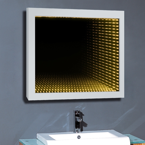 Motion Sensor Switch LED Infinity Bathroom Mirror Easy Installation Customizable