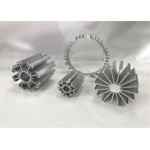 Quality Silver Standard Aluminium Heat Sink Extrusions / Aluminium Extrusion Profiles wholesale