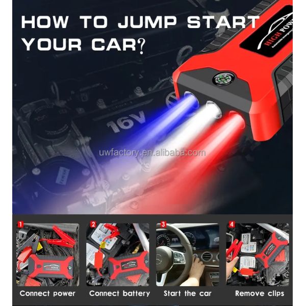 20000mA Car Jump Starter 600A Portable Car Charger Booster Power Bank Starting Device Car Starter for GOODWE Hybrid ESS