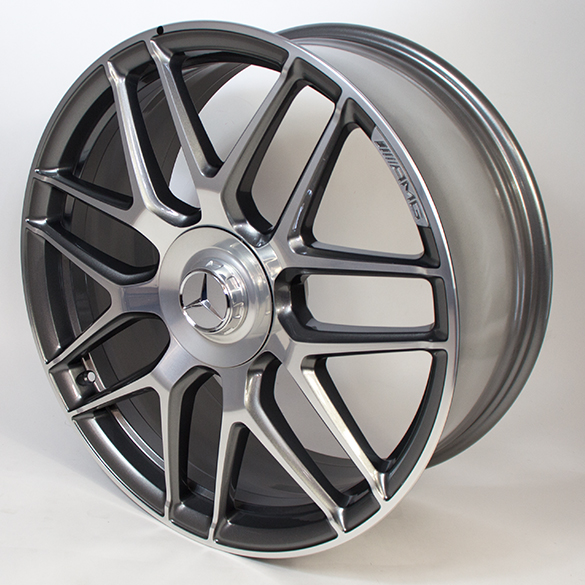 Titanium Grey 20 Inch Aluminum Rims , 7.5J AMG Cross Spoke Wheels