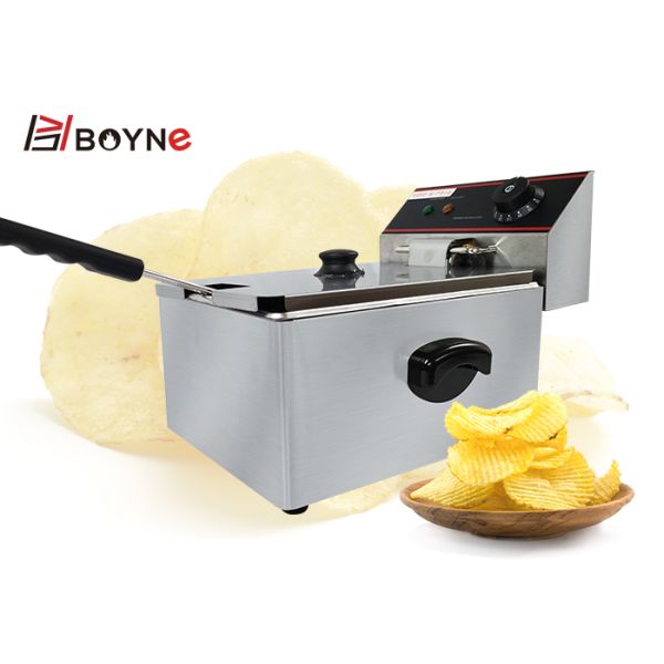 Single Tank Fryer Single Basket Electric Deep Fryer For Restaurant