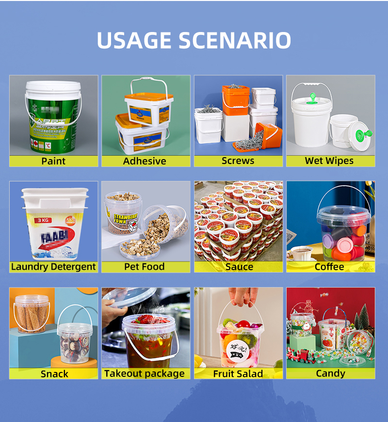 Customized Logo 10L Plastic Bucket for Paint Thinner and Lubricant Tamper Evident Container