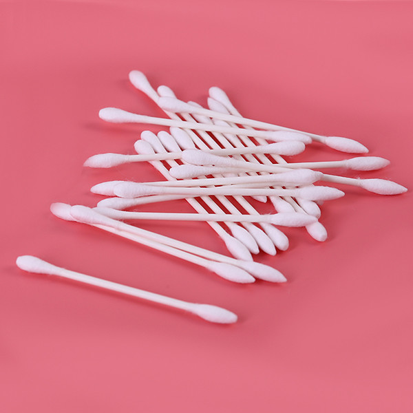 Travel Size Cosmetic Cotton Buds Wrapped Antibacterial For Babies Nose