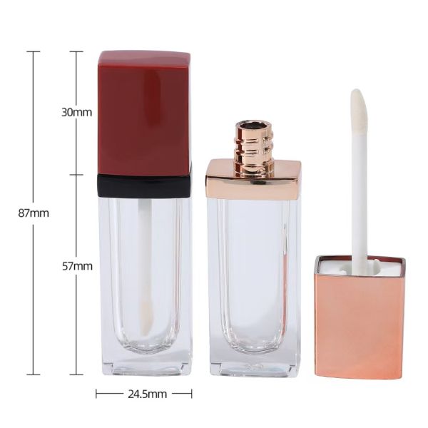 Lip Gloss Tube Item Name 3.5ML Square Shape Empty Stick with Customized Color and Logo