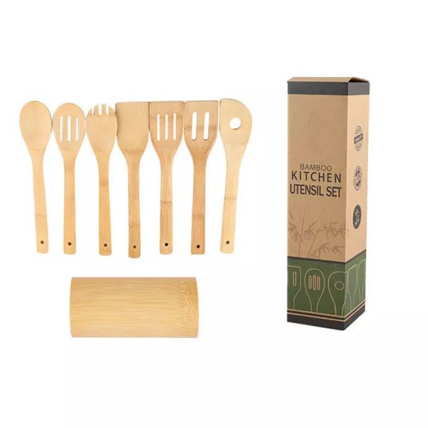 300mm Biodegradable Bamboo Shovel Utensils Set Practiced Tools Reusable For Home Kitchen Restaurants Hotel Food Cooking