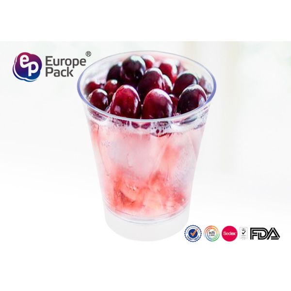 Polystyrene Reusable Plastic Champagne Glasses 10Cm Clear For Juice