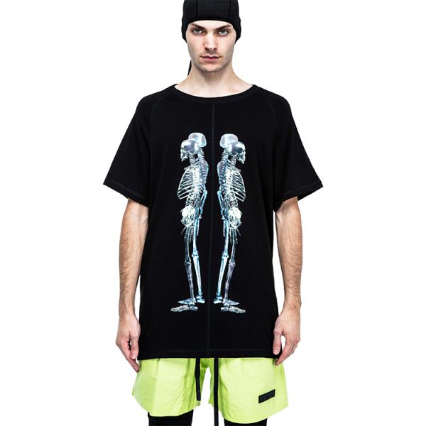 Oversized Hip Hop Oversized T Shirt Mens Fashion With Skulls Pattern Type