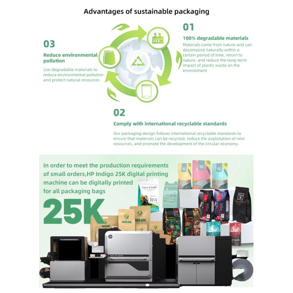 Custom Printed Recyclable Food Packaging Flexible Packaging Bag