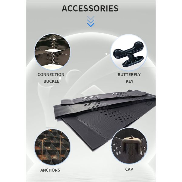 Black Weld Geocell Railway Construction HDPE Geocell Roadbed Reinforcement